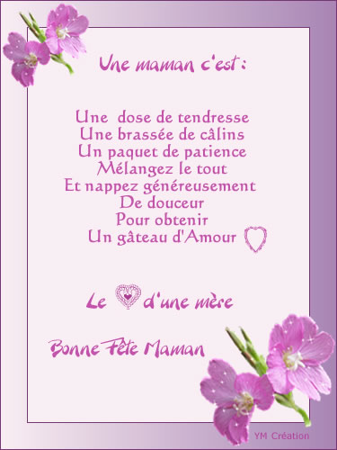 Bonne f�te aux mamans de France